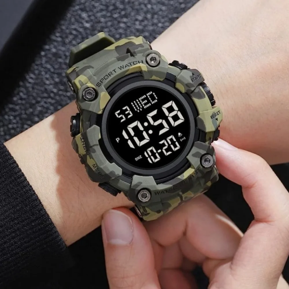 Tactical Military Digital Camo Watch S Shock Water Resistant LE